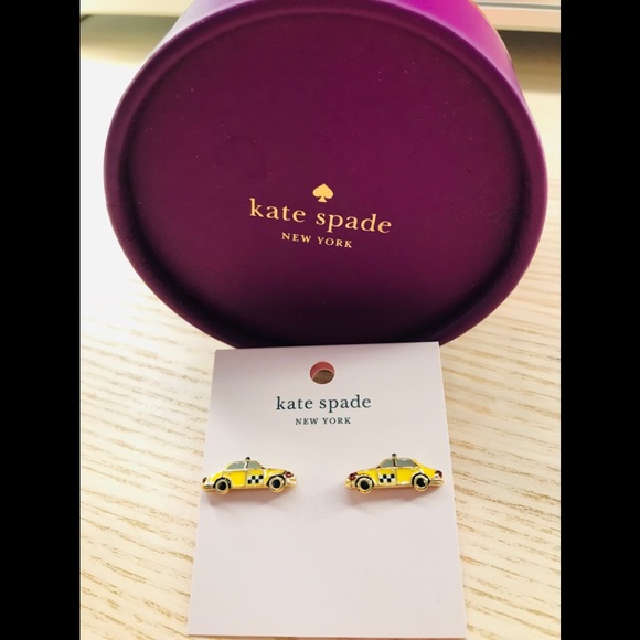 π BNWT Kate Spade Ma Cherie Taxi Stud Earrings